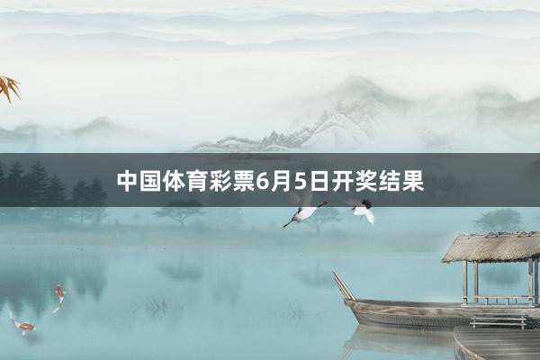 中国体育彩票6月5日开奖结果