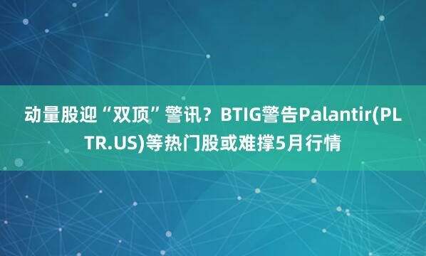 动量股迎“双顶”警讯？BTIG警告Palantir(PLTR.US)等热门股或难撑5月行情