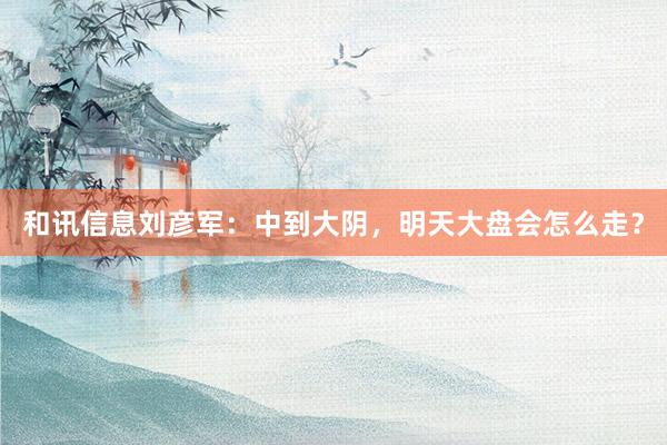 和讯信息刘彦军：中到大阴，明天大盘会怎么走？