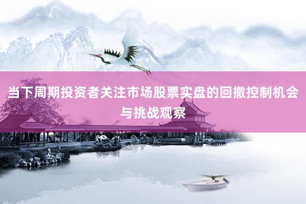 当下周期投资者关注市场股票实盘的回撤控制机会与挑战观察