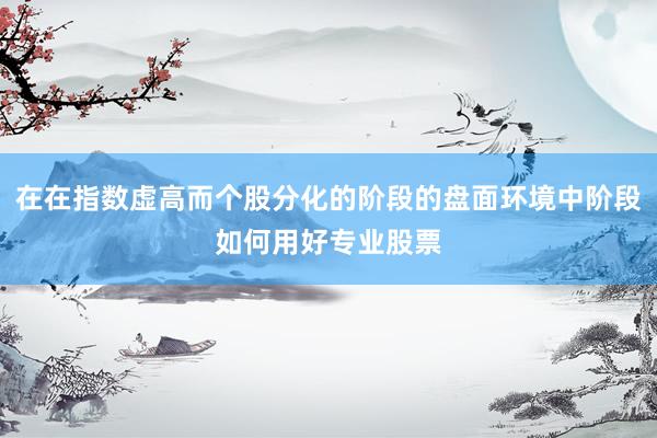 在在指数虚高而个股分化的阶段的盘面环境中阶段如何用好专业股票