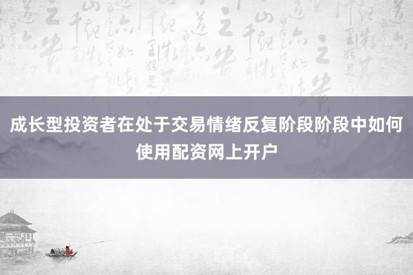 成长型投资者在处于交易情绪反复阶段阶段中如何使用配资网上开户