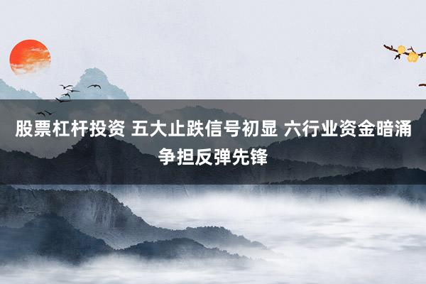 股票杠杆投资 五大止跌信号初显 六行业资金暗涌争担反弹先锋