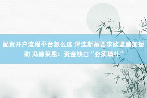 配资开户流程平台怎么选 泽连斯基要求欧盟追加援助 冯德莱恩：资金缺口“必须填补”
